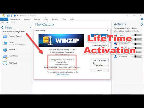 winzip free registration activation code